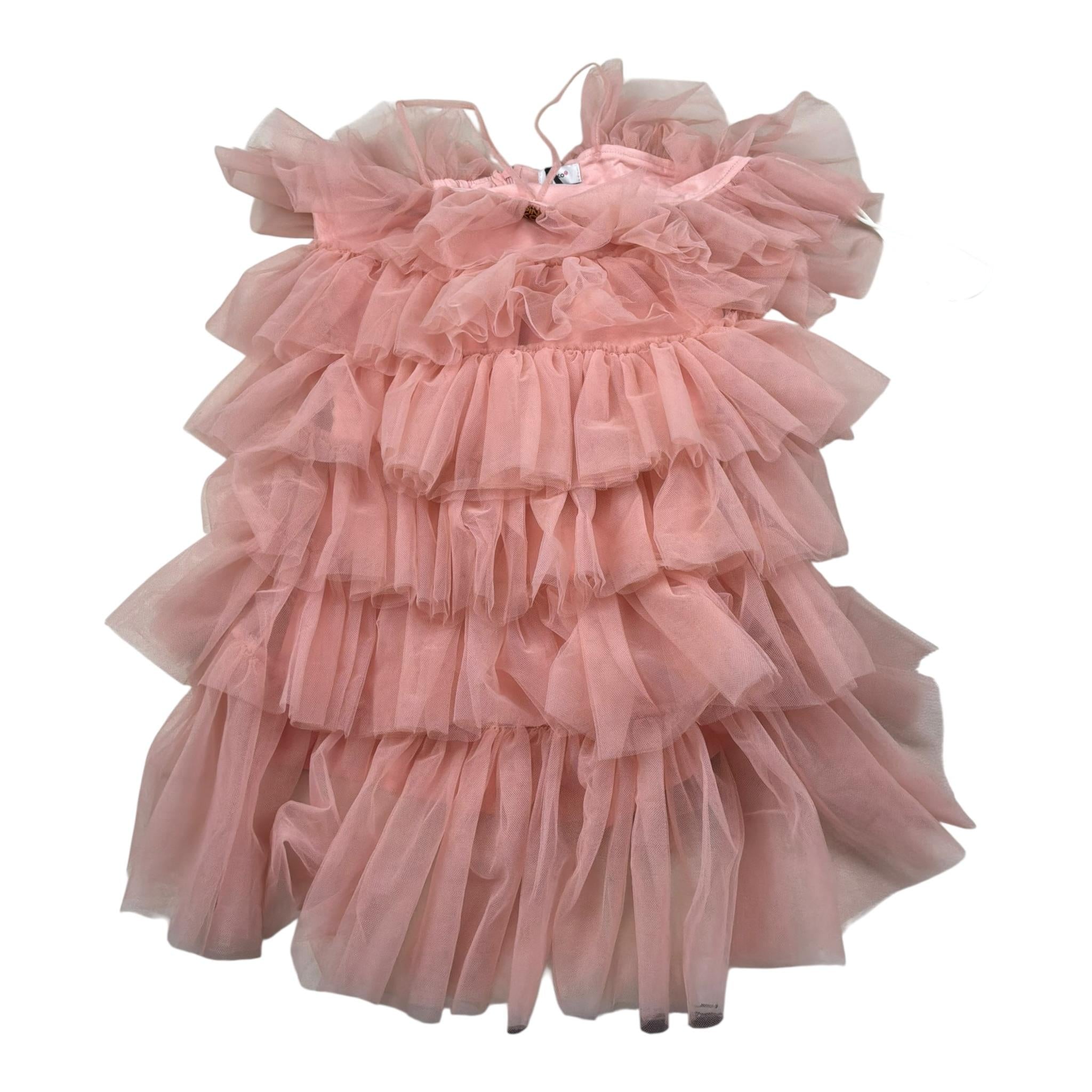 Pinko Abito Bretelline Tinta Unita In Tulle per Bambina KFTA004X ROSA PINKO 
