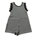 Please Tuta Intera Giromanica Fantasia A Righe per Bambina TC09071G71 BIANCO/NERO PLEASE 