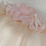 Childrenfashionatelier Abito Cerimonia Tinta Unita Mezza Manica per Bambina 2100 ROSA CHILDRENFASHIONATELIER 