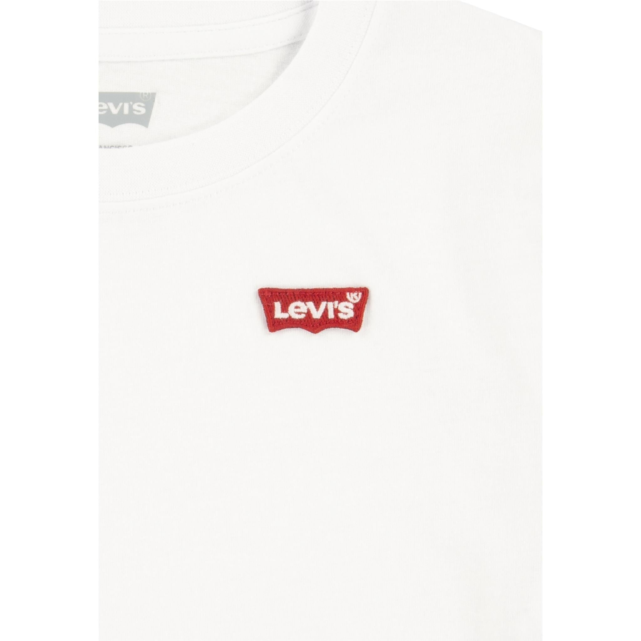 Levi'S T-Shirt Girocollo Tinta Unita con Logo per Bambino 9EA100 BIANCO LEVI'S 