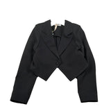 Meilisa Bai Giacca Tinta Unita con Bottoni per Bambina FL6163 NERO MEILISA BAI 