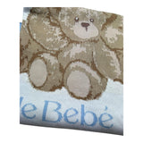 Le Bebe Coperta Tinta Unita con Ricami per Neonato LBB5316 BIANCO LE BEBE 
