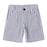 Sarabanda Bermuda Bicolore con Fantasia A Righe per Neonato 0B152N BIANCO/GRIGIO SARABANDA 