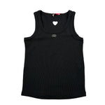 Liu Jo Canotta Tinta Unita con Traforo A Forma di Cuore per Bambina GA5199XXX NERO LIU JO 