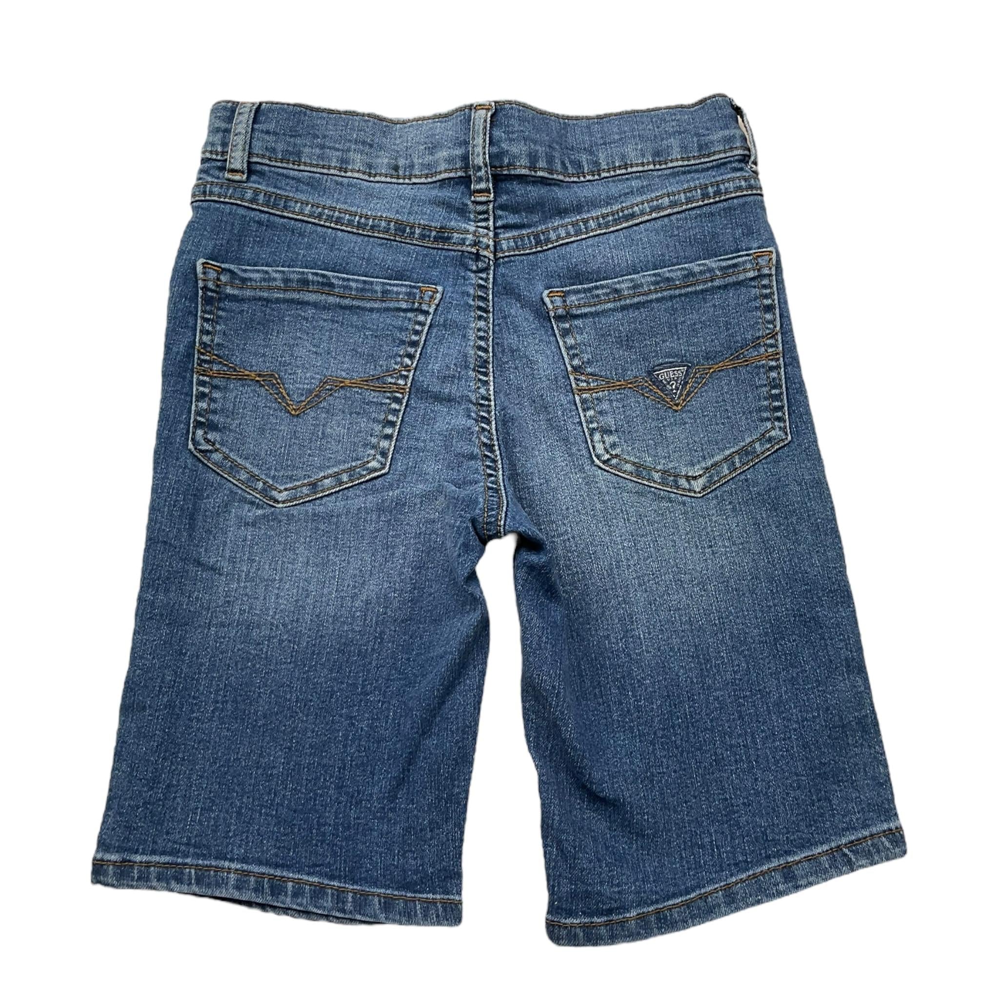 Guess Bermuda In Denim Tinta Unita con Girovita Regolabile per Bambino N0BD99D4H20 BLU GUESS 