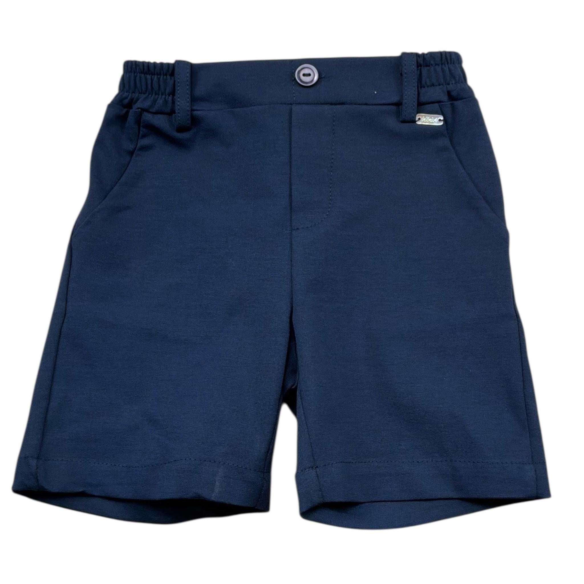 Le Bebe' Bermuda Tinta Unita con Elastico In Vita per Neonato LBB5365 BLU LE BEBE' 