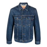 Diesel Giacca In Denim Tinta Unita Manica Lunga Blu Per Bambino