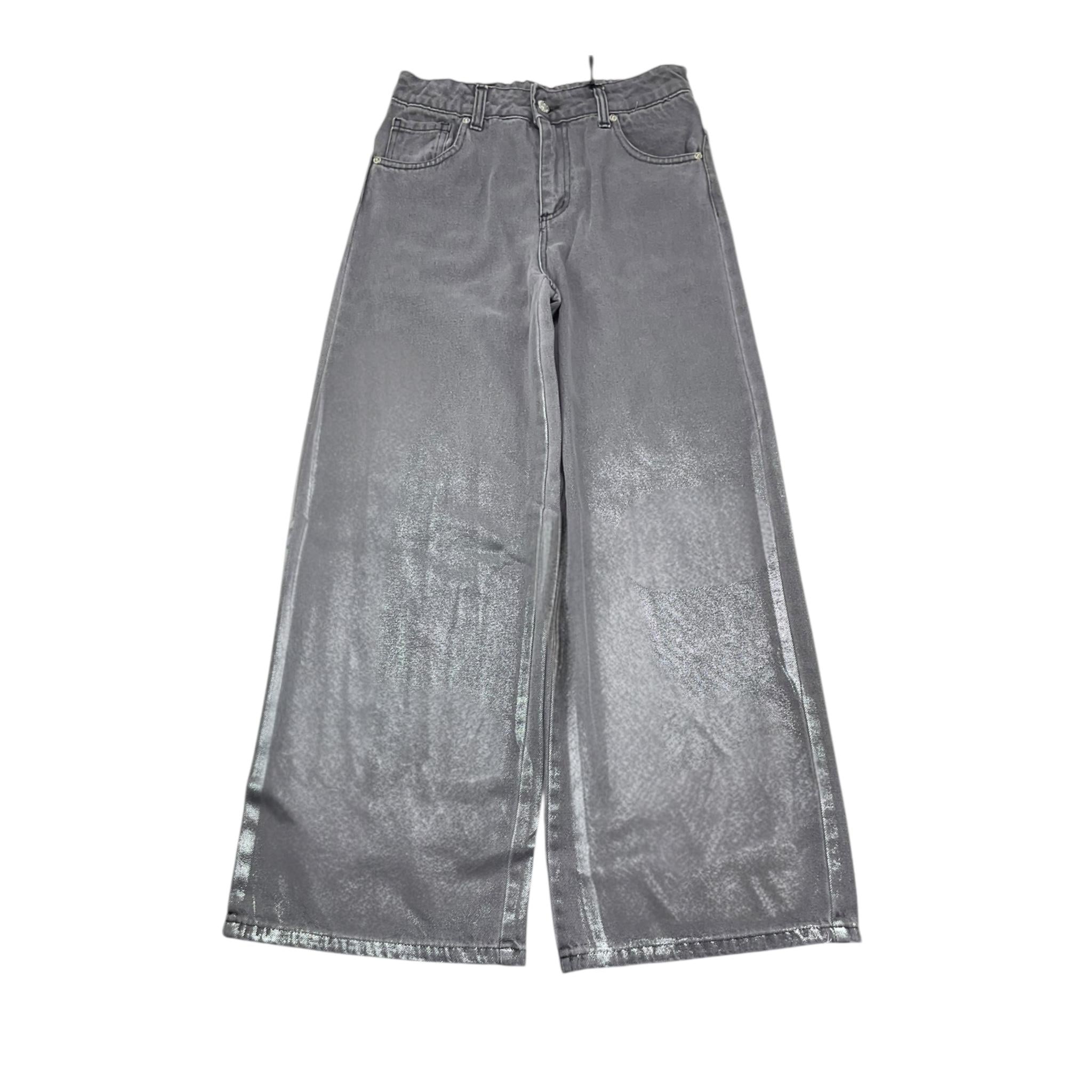 Iceberg Jeans Tinta Unita con Girovita Regolabile per Bambina PTICE5154J NERO ICEBERG 