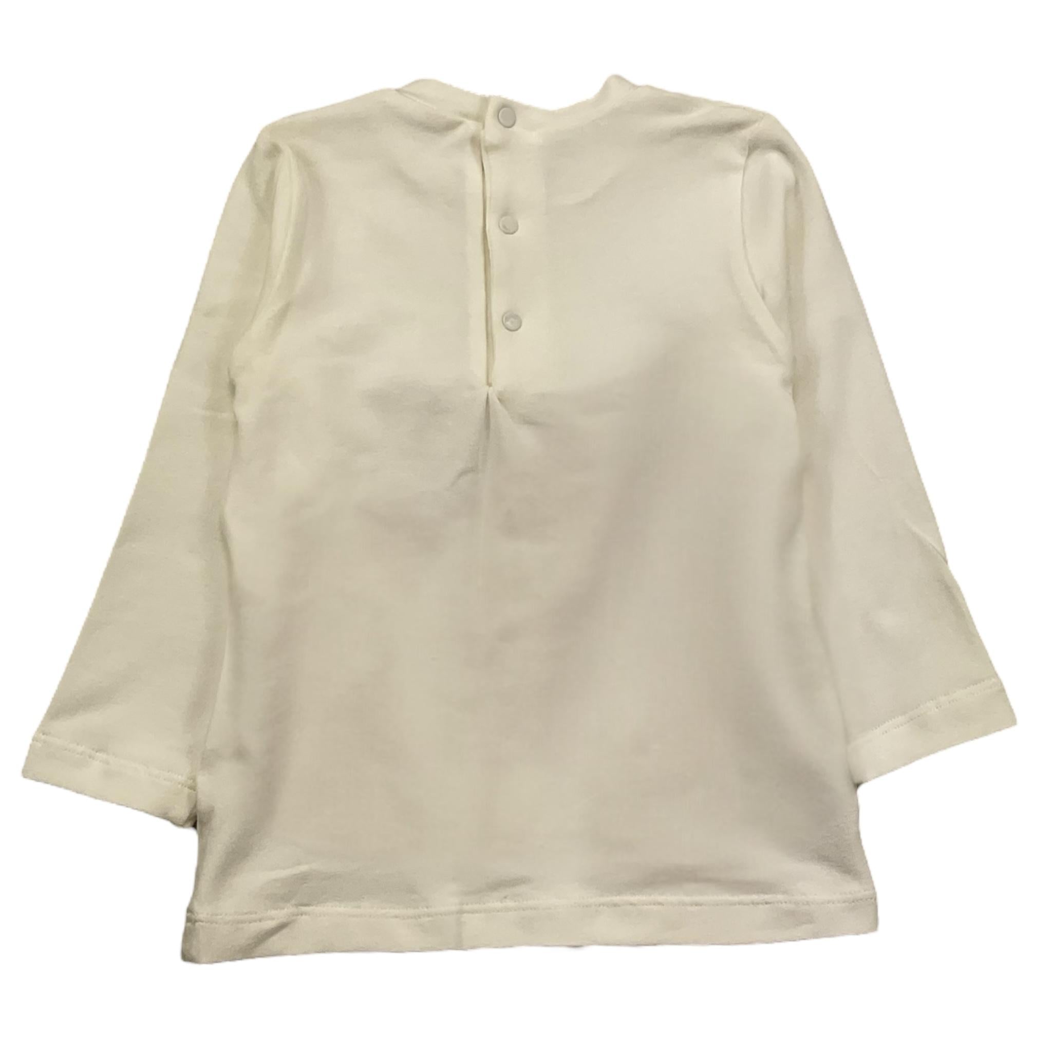 LE BEBE' shirt girocollo tinta unita con stampa scarpe Panna per Neonata LBG6148 PANNA LE BEBE' 