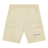 Calvin Klein Bermuda Tinta Unita con Elastico In Vita Verde per Bambino