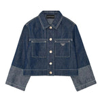 Emporio Armani Camicia Manica Lunga In Denim Tinta Unita per Bambino 3D3B08 BLU EMPORIO ARMANI 