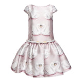 Monnalisa Abito Tinta Unita con Stampa per Bambina 711914 ROSA MONNALISA 