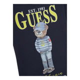 Guess T-Shirt Girocollo Tinta Unita con Stampa per Neonato N5RI20K8HM4NXXX BLU GUESS 