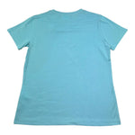 Juicy Couture T-Shirt Girocollo Tinta Unita con Brillantini per Bambina JBX6409 AZZURRO JUICY COUTURE 