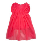 Liu Jo Abito Tinta Unita con Tulle E Cintura per Bambina GA5147 CORALLO LIU JO 