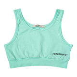 Hinnominate Top Giromanica Tinta Unita Con Stampa Logo Verde Acqua Per Bambina