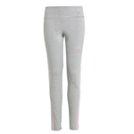 Adidas Leggins Tinta Unita con Logo per Bambina JF3674 GRIGIO Adidas 