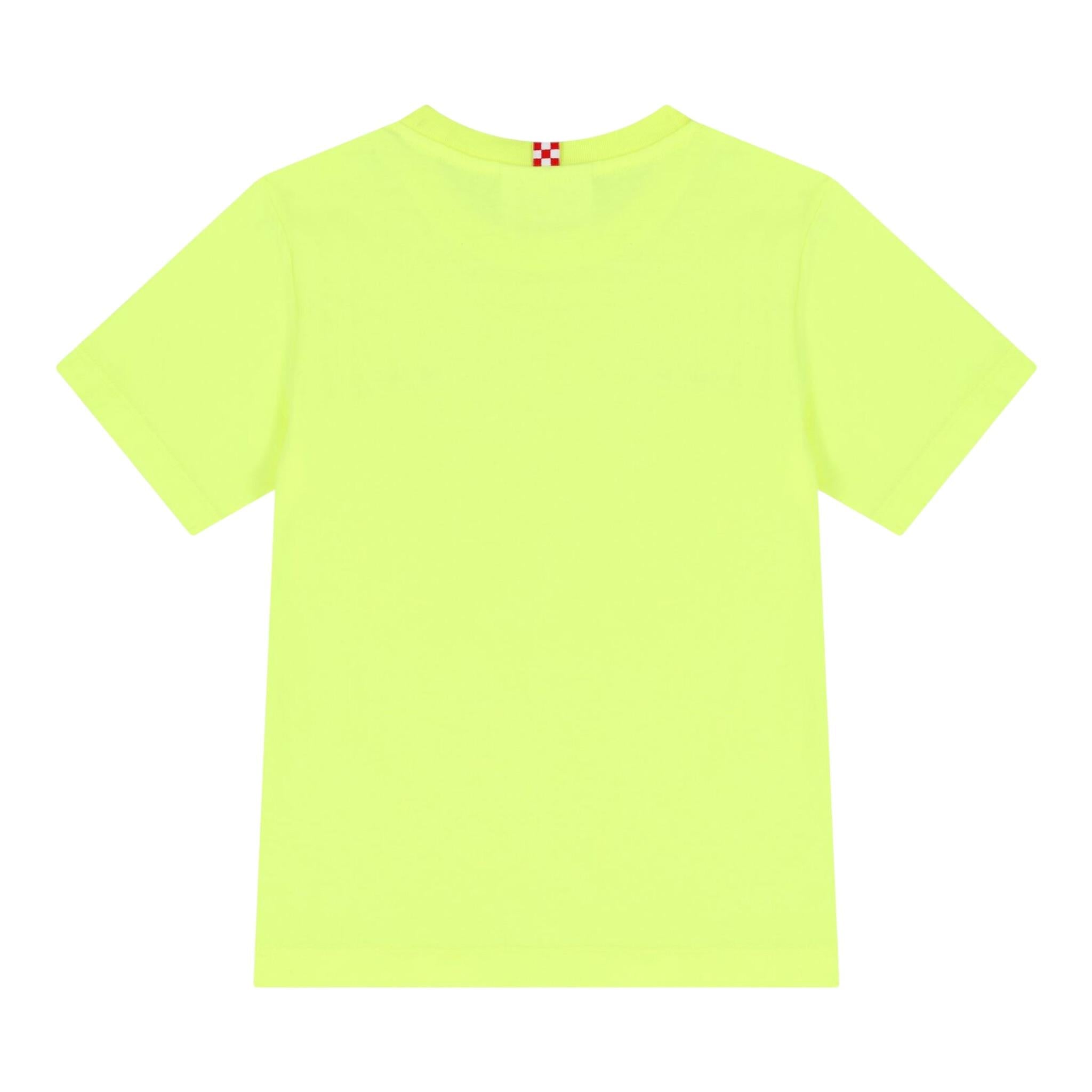 Saint Barth T-Shirt Girocollo Tinta Unita con Logo per Bambino DOVERLJR GIALLO FLUO SAINT BARTH 