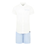 Trussardi Completo 2 Pezzi Bicolore Camicia-Bermuda Bianco/Azzurro per Bambino TBP25013CLX BIANCO/AZZURRO TRUSSARDI 