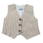 Aletta Gilet Tinta Unita con Bottoni per Neonato M2204111 BEIGE ALETTA 