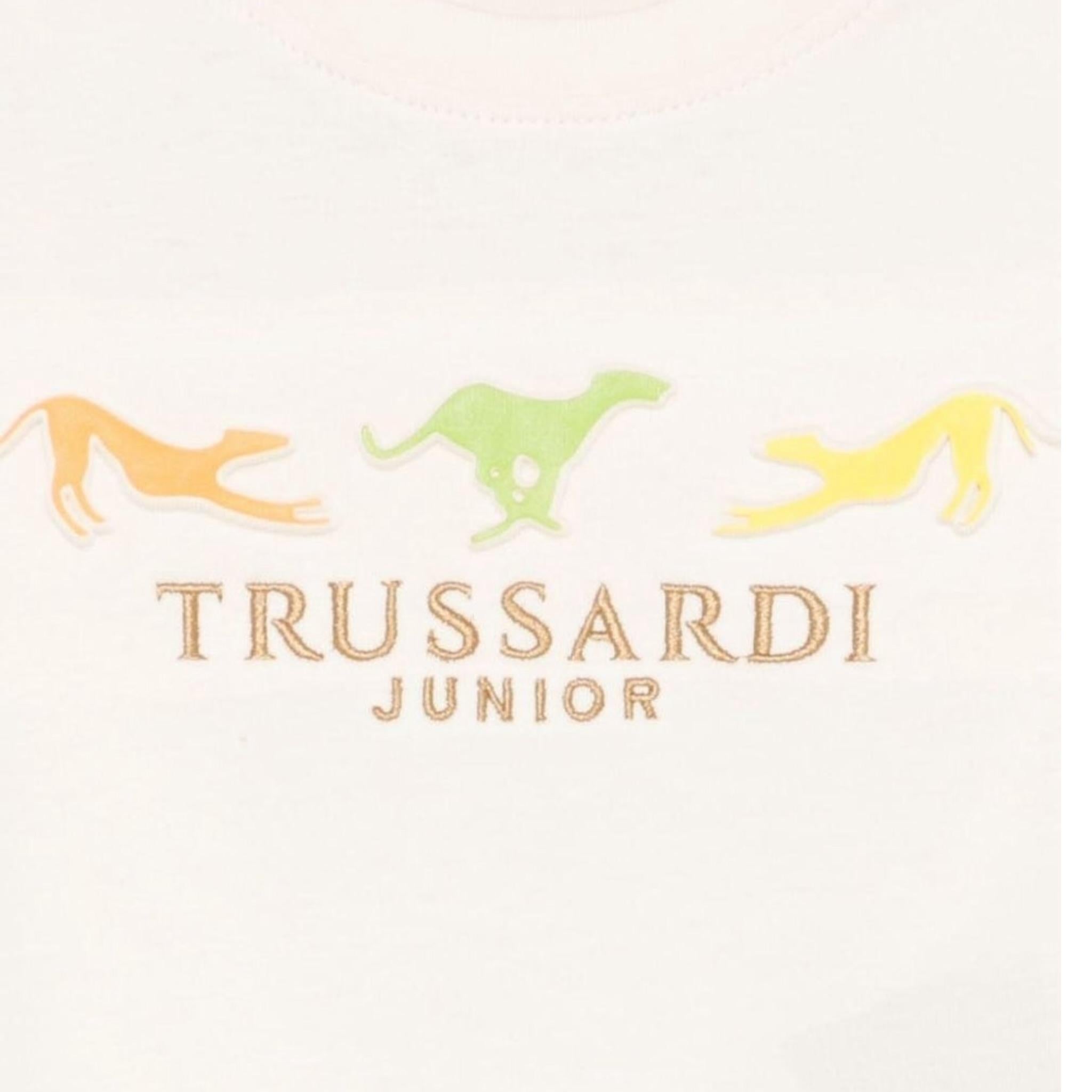 Trussardi T-Shirt Tinta Unita con Stampa per Neonato TIP25020TSXX PANNA TRUSSARDI 