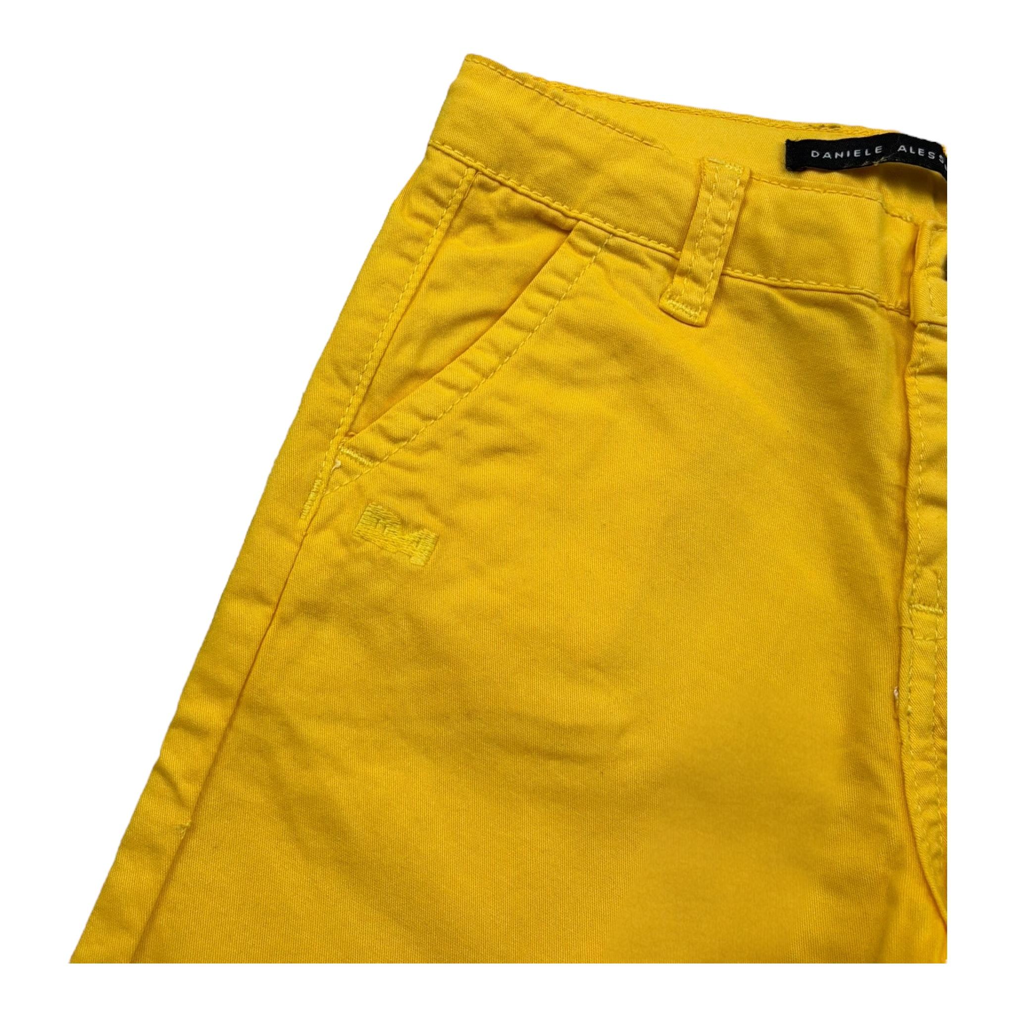 Daniele Alessandrini Bermuda Tinta Unita con Girovita Regolabile per Bambino 1296S00202X GIALLO DANIELE ALESSANDRINI 