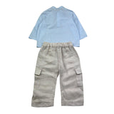 I Delfi Completo 2 Pezzi Camicia-Pantalone per Neonato 25P5247 AZZURRO I DELFI 