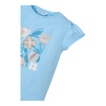 Mayoral T-Shirt Tinta Unita Girocollo con Stampa per Bambina 3015 AZZURRO MAYORAL 