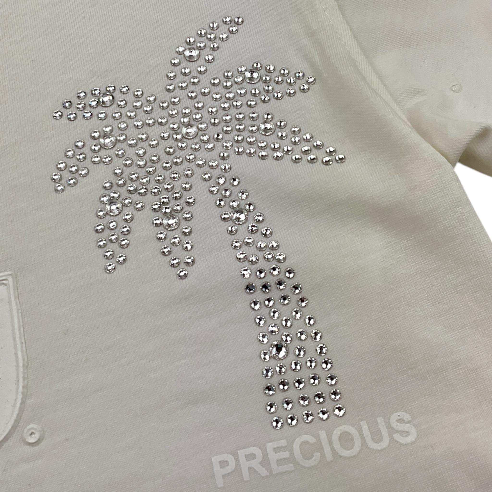 MCU t-shirt girocollo tinta unita con brillantini Bianco per Neonato MCUK6002N BIANCO MCU 