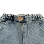 Play Up Bermuda In Denim tinta unita con Elastico In Vita Azzurro per Neonato PA011AI11706 AZZURRO PLAY UP 