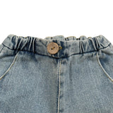 Play Up Bermuda In Denim tinta unita con Elastico In Vita Azzurro per Neonato PA011AI11706 AZZURRO PLAY UP 