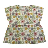 Babe & Tess Camicia Mezza Manica Fantasia Floreale Panna Per Bambina