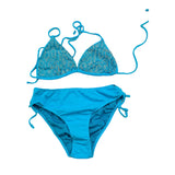 4Giveness Costume 2Pz Tinta Unita Triangolo-Slip Cobalto Per Bambina
