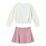 LIU JO completo 2pz maglia-gonna bicolore Bianco/rosa per Bambina KF4126 BIANCO/ROSA LIU JO 