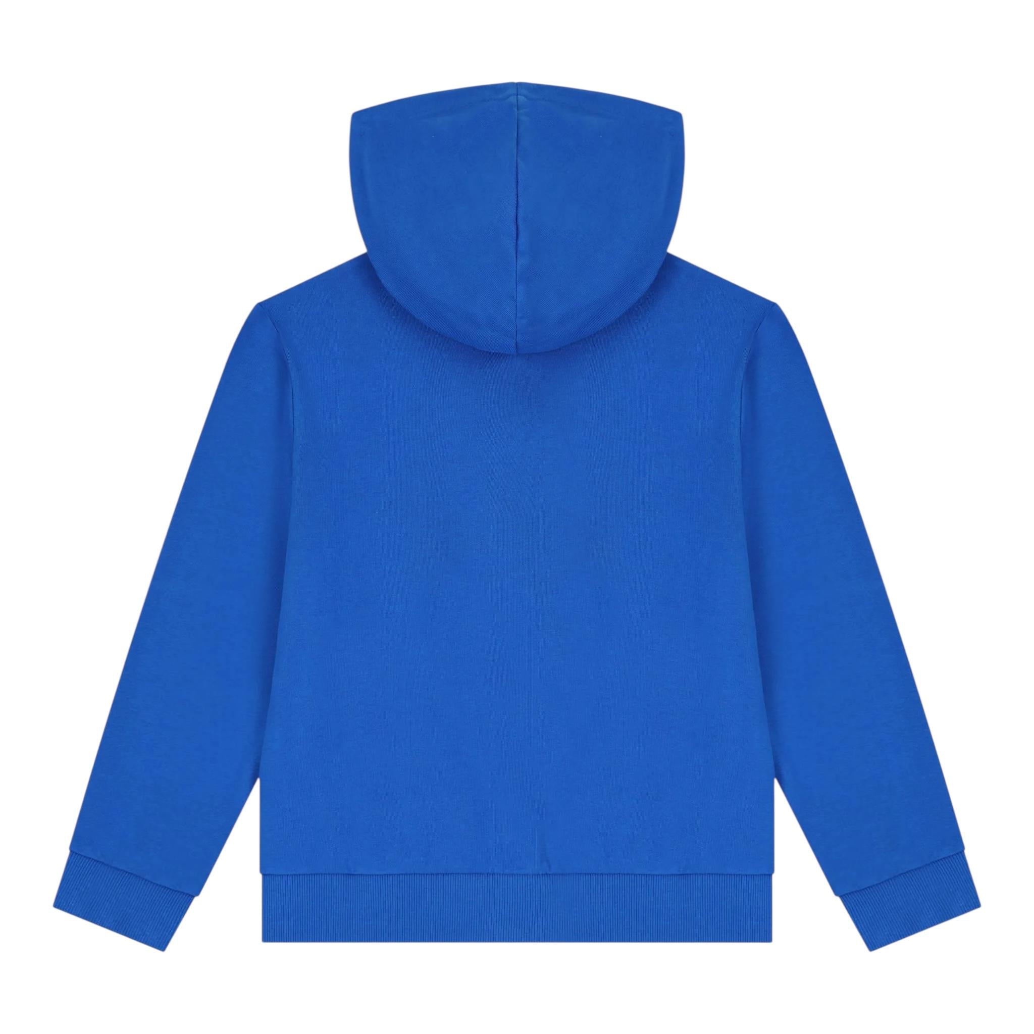GUESS felpa con zip e cappuccio tinta unita cn logo Cobalto per Bambino N4YQ00KA6R3 COBALTO GUESS 