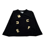 Elisabetta Franchi Shirt Girocollo tinta unita con Stampa Nero per Neonata EGTS072 NERO ELISABETTA FRANCHI 