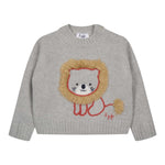 IL GUFO maglia girocollo tinta unita con ricami Grigio per Bambino A24MA455EM220 GRIGIO IL GUFO 