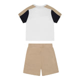 Boss Completo 2 Pezzi T-Shirt-Bermuda per Neonato J52120 BIANCO/BEIGE BOSS 