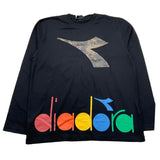 DIADORA shirt girocollo tinta unita con stampa Nero per Bambino F4DIJBTH005 NERO DIADORA 