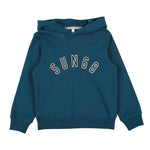 SUN68 felpa chiusa cn cappuccio tinta unita con logo Verde per Neonato F44321N VERDE SUN68 