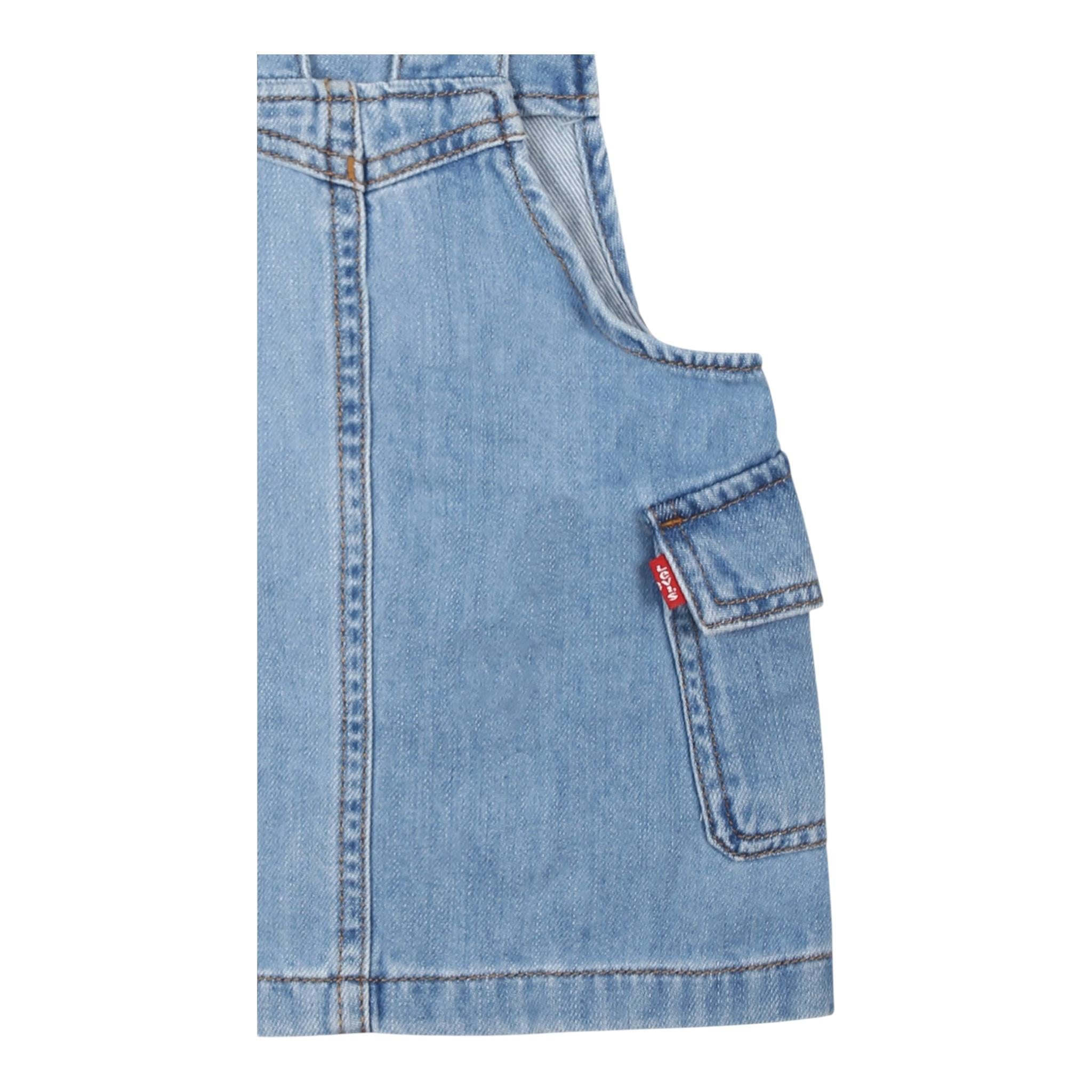 Levi'S Salopette Tinta Unita con Tasconi per Neonata 1EM257 AZZURRO LEVI'S 