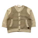 CARRE'MENT BEAU cardigan tinta unita  Beige per Neonata Y30130 BEIGE CARRE'MENT BEAU 