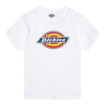 Dickies T-Shirt Girocollo tinta unita con Logo Bianco per Bambino 520043378800100 BIANCO DICKIES 