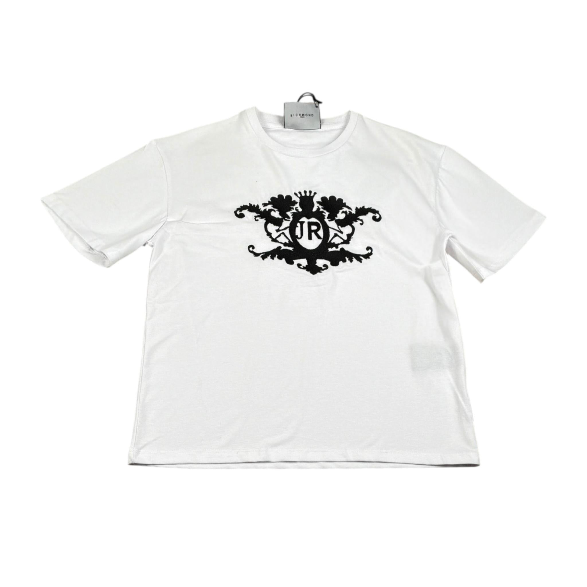 John Richmond T-Shirt Girocollo Tinta Unita con Stampa per Bambino RBP26162TS BIANCO JOHN RICHMOND 