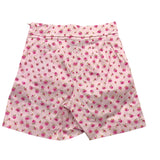 Simonetta Short Tinta Unita Con Elastico E Fantasia Fiori Rosa Per Bambina