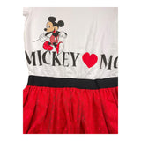 Emc Abito Mezza Manica Bicolore con Gonna Tulle Bianco/Rosso per Bambina