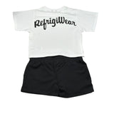 Refrigiwear Completo 2 Pezzi Bicolore T-Shirt-Bermuda per Bambina RG1470W25 BIANCO/NERO REFRIGIWEAR 