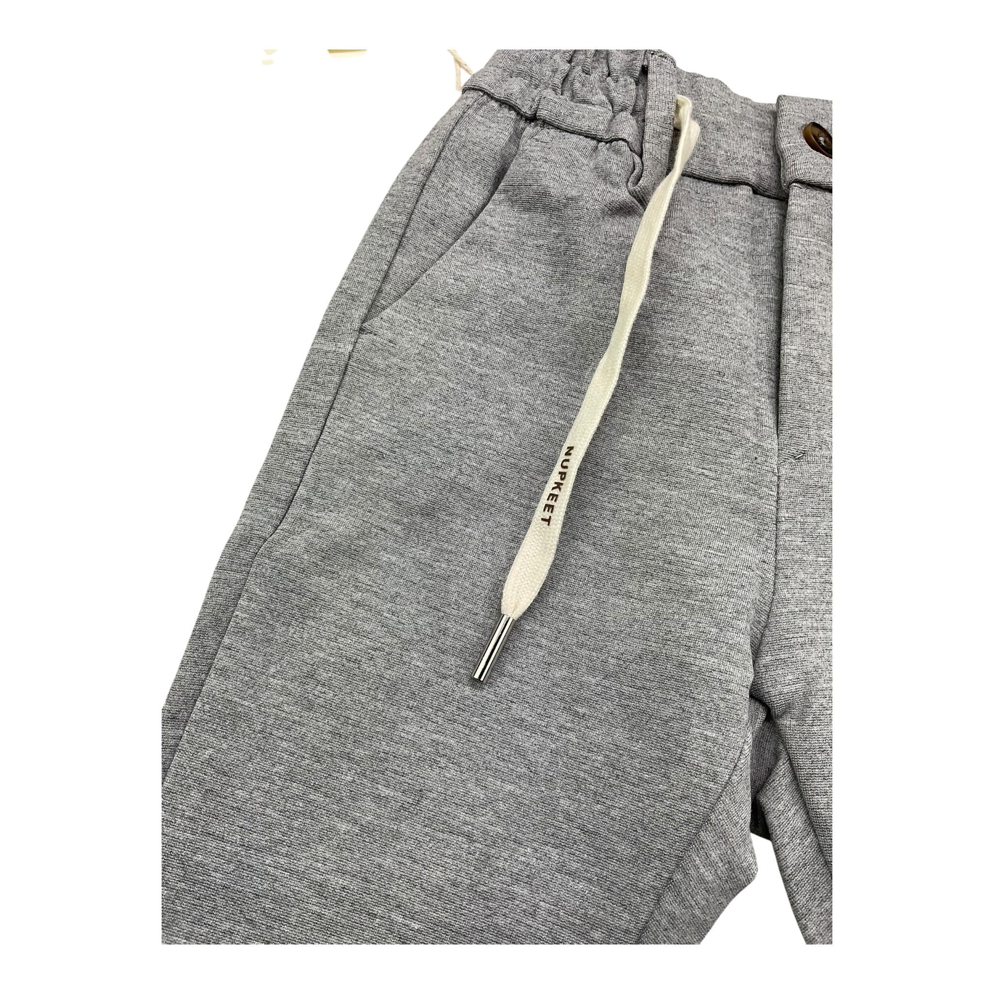 NUPKEET pantalone tinta unita cn elastico in vita Grigio per Bambino 34NK561 GRIGIO NUPKEET 