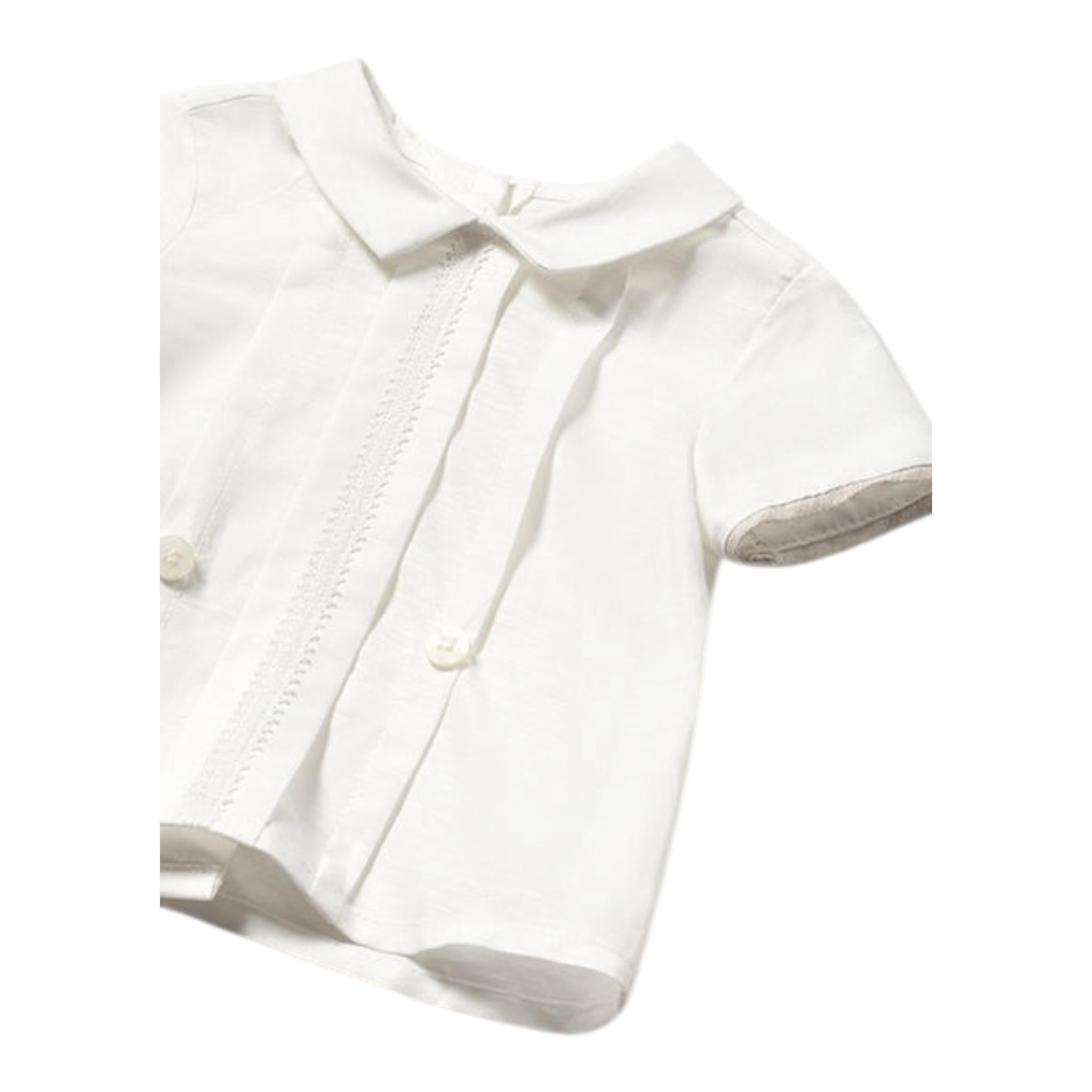 Mayoral Completo 3 Pezzi Bermuda-Camicia-Cintura per Neonato 1214 BIANCO/BEIGE MAYORAL 