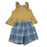 Barcellino Completo 2 Pezzi Camicia-Short per Bambina 120615 SENAPE BARCELLINO 